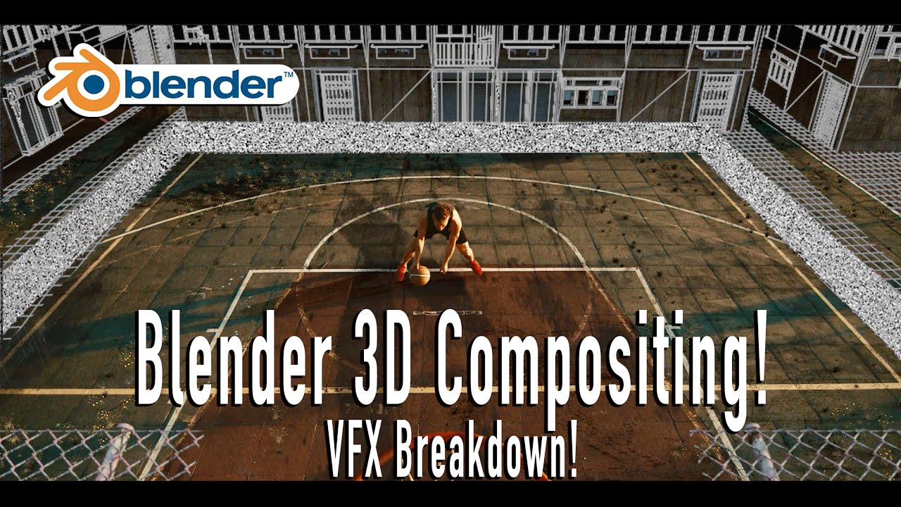 Shooting Hoops: Blender 3d Environment w/ Live Action shot: VFX Breakdown