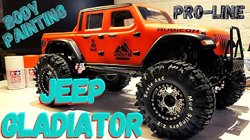 RC JEEP GLADIATOR HOW TO PAINT LEXAN RC PROLINE CLEAR BODY SHELL CUSTOM JEEP RUBICON AXIAL SCX10 II