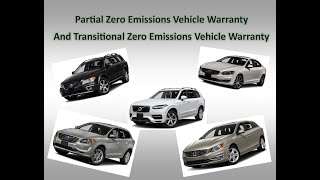 Volvo Partial Zero Emission Vehicle Warranty (PZEV) and Transitional Zero Emission Vehicle Warranty