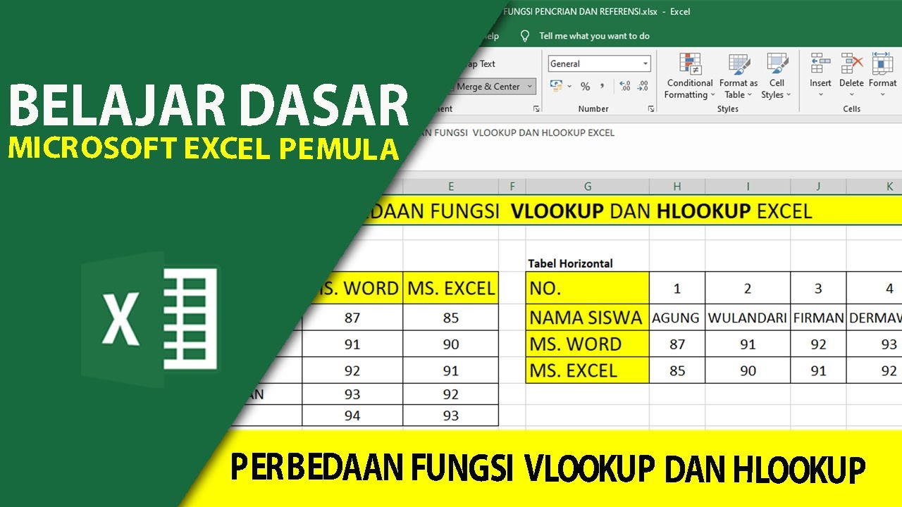 Belajar Rumus Excel Untuk Pemula Perbedaan Rumus Vlookup Dan Hlookup Belajar rumus excel untuk pemula perbedaan rumus vlookup dan hlookup