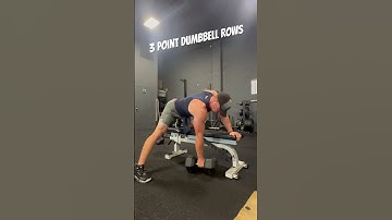 Dumbbell 3 point bench rows..