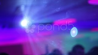 Light Flare And Clapping Hands In The Air In Night Club During Disco Party. Stock Footage screenshot 3