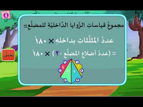 مجموع قياسات الزوايا الداخلية للمضلع الثماني