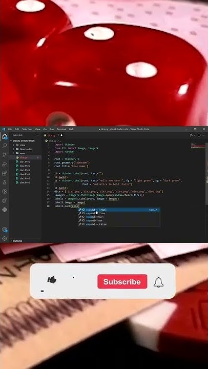 Make A Dice Rolling Game By Python Tkinter - YouTube