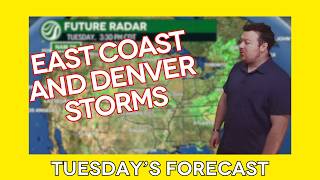 FORECAST: Severe Hail, Tornadoes Across East Coast, Hail and Wind in Rockies