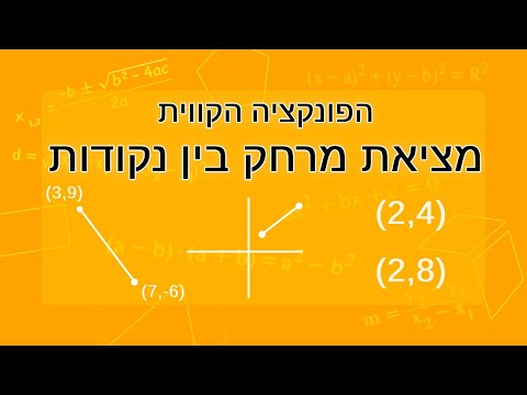 פונקציה קווית: חישוב מרחק בין נקודות