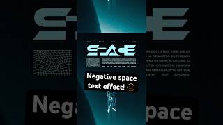 Quick and easy negative space text effect in Photoshop! #graphicdesign