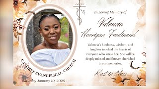 In Loving Memory of Valencia Harrigan Ferdinand - Evangelical Church - January 10, 2026 - 2:00 p.m