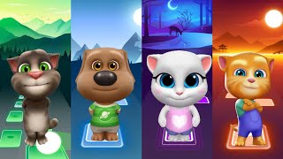 🌀 Talking Tom & Friends Get Lost in a Crazy Tiles Hop Run!