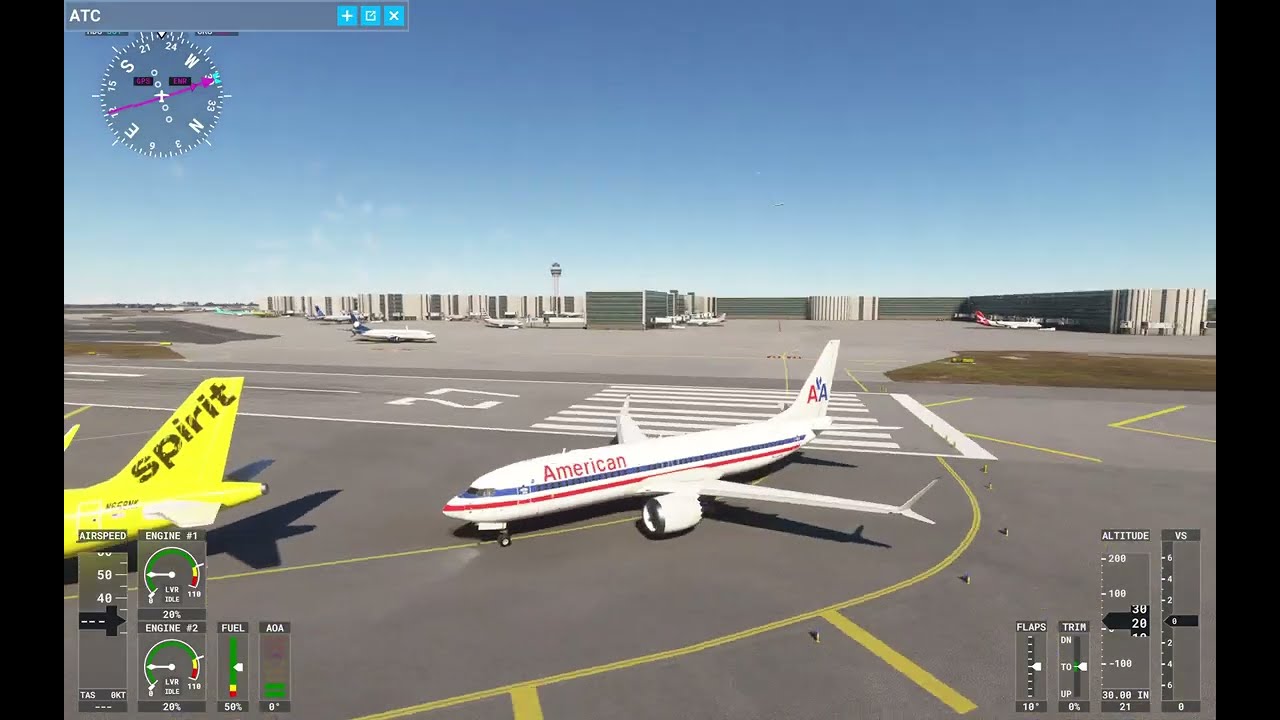 American Airlines 737 Miami to New York La Guardia - Take off - MSFS 20