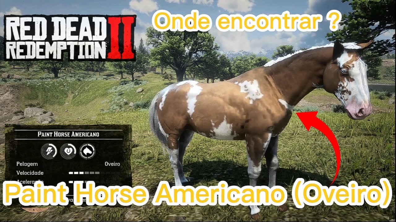 Onde encontrar Paint Horse Americano no #reddeadredemtion2 #rdr2 # ...