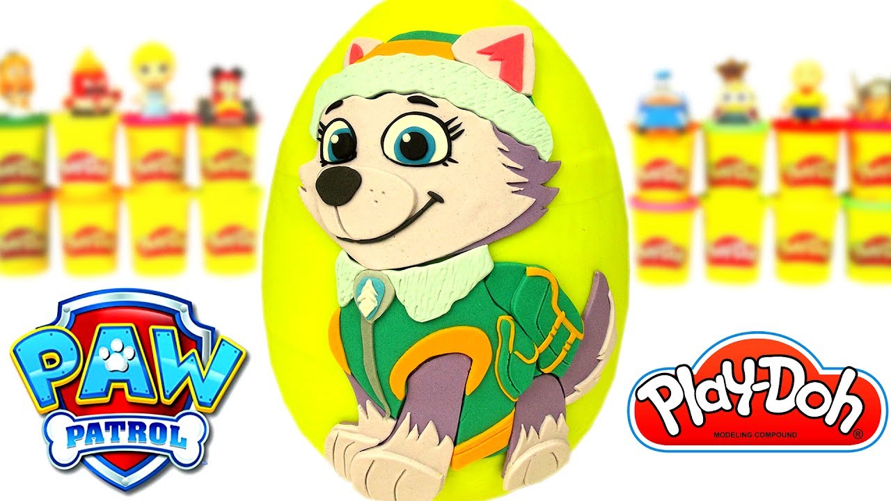 Ovo Surpresa Gigante da Everest da Patrulha Canina em Português Brasil de Massinha