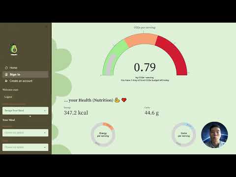 Food Carbon and Nutrition Tracking App (Python & Streamlit)