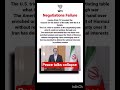 Peace talks failed between US and IRAN #youtubeshorts #shortvideo #shorts #viral