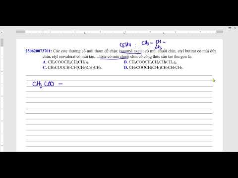Video Các este thường có mùi thơm dễ chịu: isoamyl axetat có... - youtube
