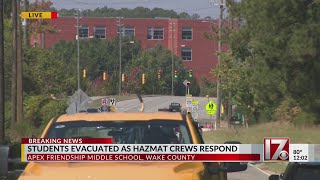 Students Evacuated At Apex School As Hazmat Crews Respond