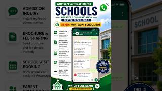 School WhatsApp Automation System Demo | Admission &amp; Parent Communication Bot