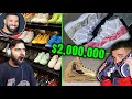 DRAKES INSANE SNEAKER COLLECTION! 2 Million Dollar GOLD SHOE!! Reacting To His SECRET Shoe Closet!!