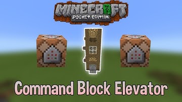 [1.0.5] Minecraft PE How To Make A Command Block Elevator | LeZypE