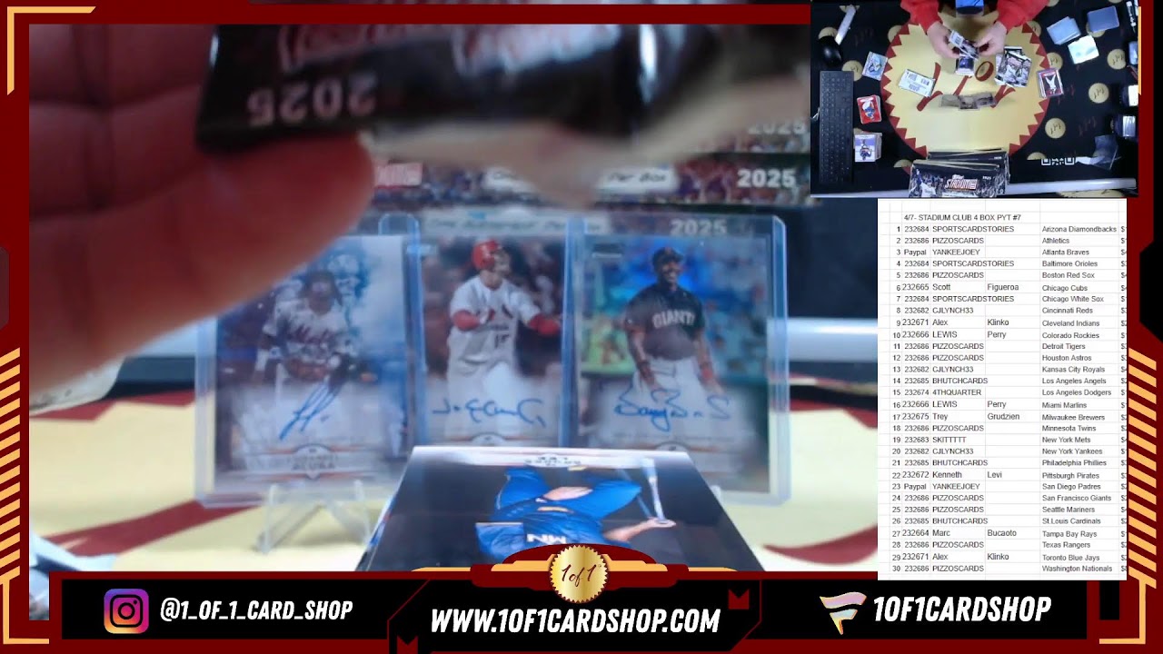 4/7- STADIUM CLUB 4 BOX PYT'S!!!!!!