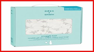 aden + anais Snuggle Knit Baby Swaddle Blanket and Infant Hat Set, Super Soft and Stretchy, Newborn