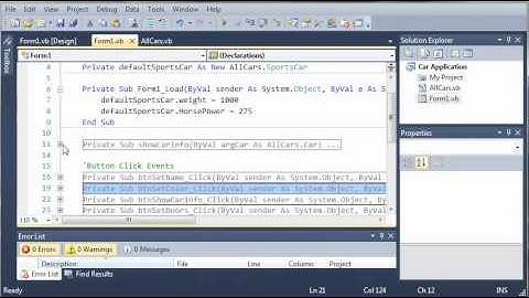 Visual Basic Tutorial - 113 - Car Part 8   Polymorphism