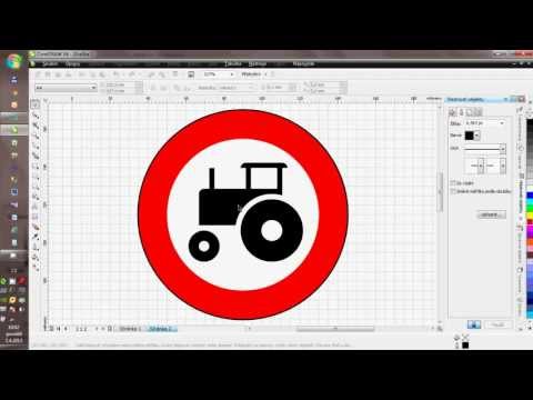 Cvičení pro Corel Draw – dopravní značka