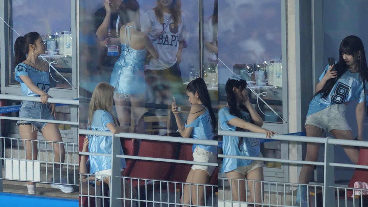 IVE 축구장 스카이박스에서 하프타임 공연 대기하는 아이브. 250730