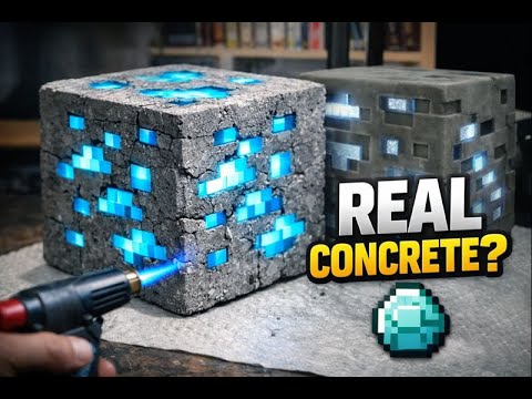 I tried to make a Minecraft Diamond Ore in Real Life ! - YouTube