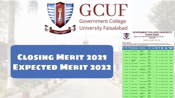 GCUF closing Merit List of 2021 | Admission in GCUF 2022