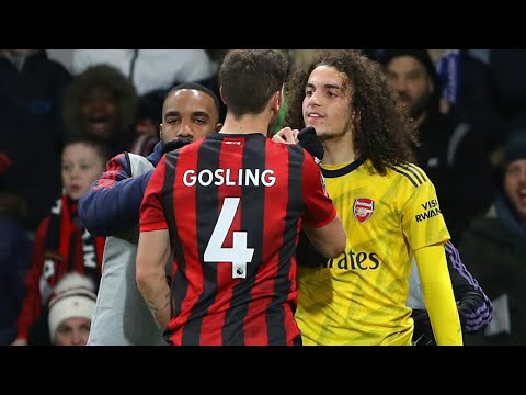 Fight between Matteo Guendouzi and Dan Gosling (Bournemouth 1 - 2 Arsenal)