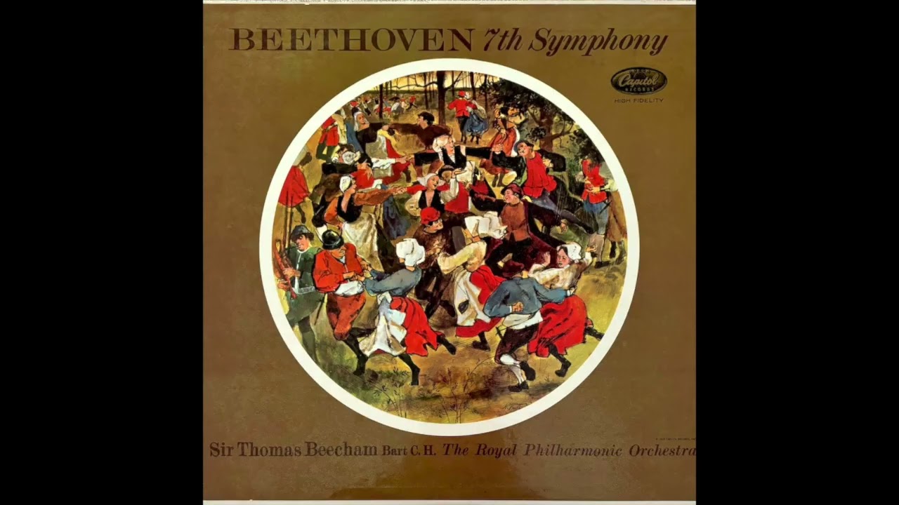 Beethoven - Symphony No. 7.  Sir Thomas Beecham & the Royal Philharmonic Orchestra. 1959.   (Mono)