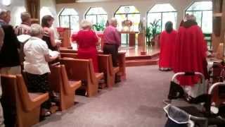 Charlotte's first altar server entrance