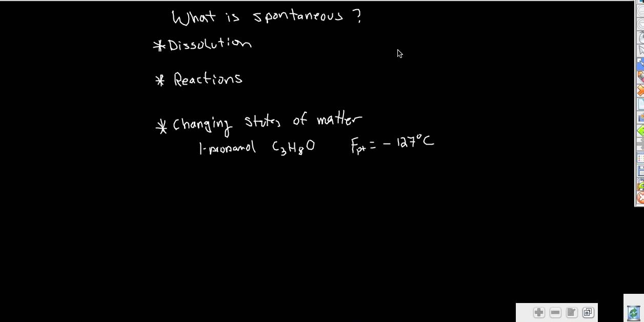 Enthalpy / Entropy / Changing states of matter / Spontaneity