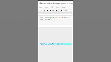 Subtraction of Two Numbers Input by User Python #shortsviral #shorts #shortsvideo #short #python