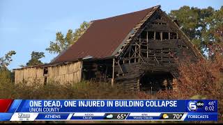 1 dead, 1 injured in building collapse in Union County