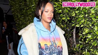 Pregnant Rihanna Is Asked About Her Baby Name Ideas \& Food Cravings At Georgio Baldi In Santa Monica