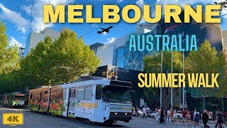 Melbourne Summer Walk 4K |Incredible Melbourne 4k