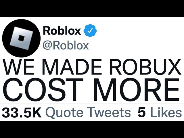 Roblox Made Robux MORE EXPENSIVE 