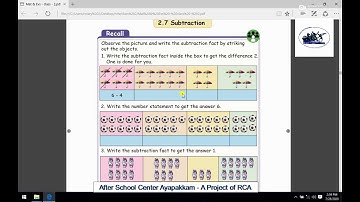 Rotary Club of Ambattur Class 2nd Numbers Part 15 Subtraction