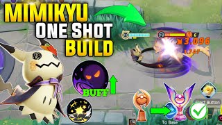 MIMIKYU NEW ONE SHOT DAMAGE BUILD FOR PLAY ROUGH! 100% BRUTAL DAMAGE | POKEMON UNITE GAMEPLAY