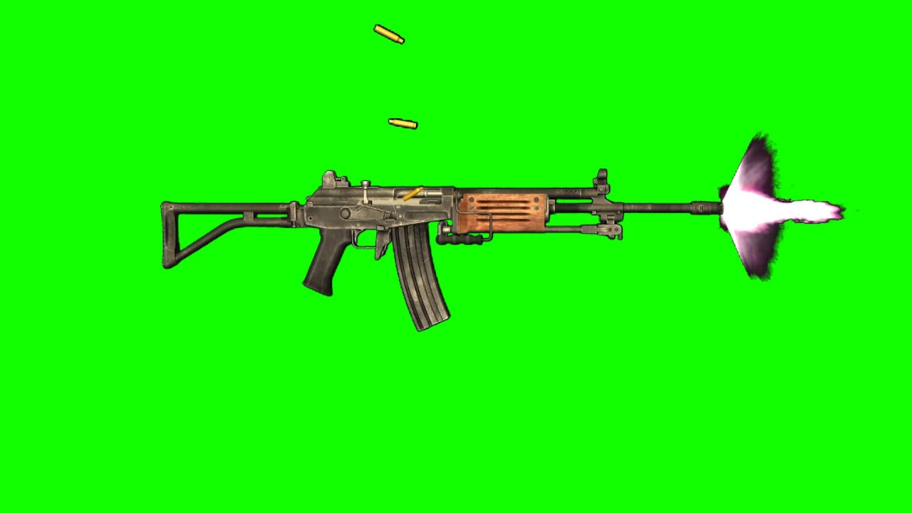 Galil ARM assault rifle green screen (1) - YouTube