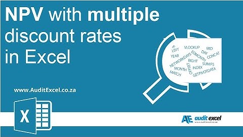 NPV with different discount rates