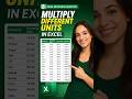Multiply Different Units in Excel ⚡ Fix #VALUE Error Instantly 🔥
