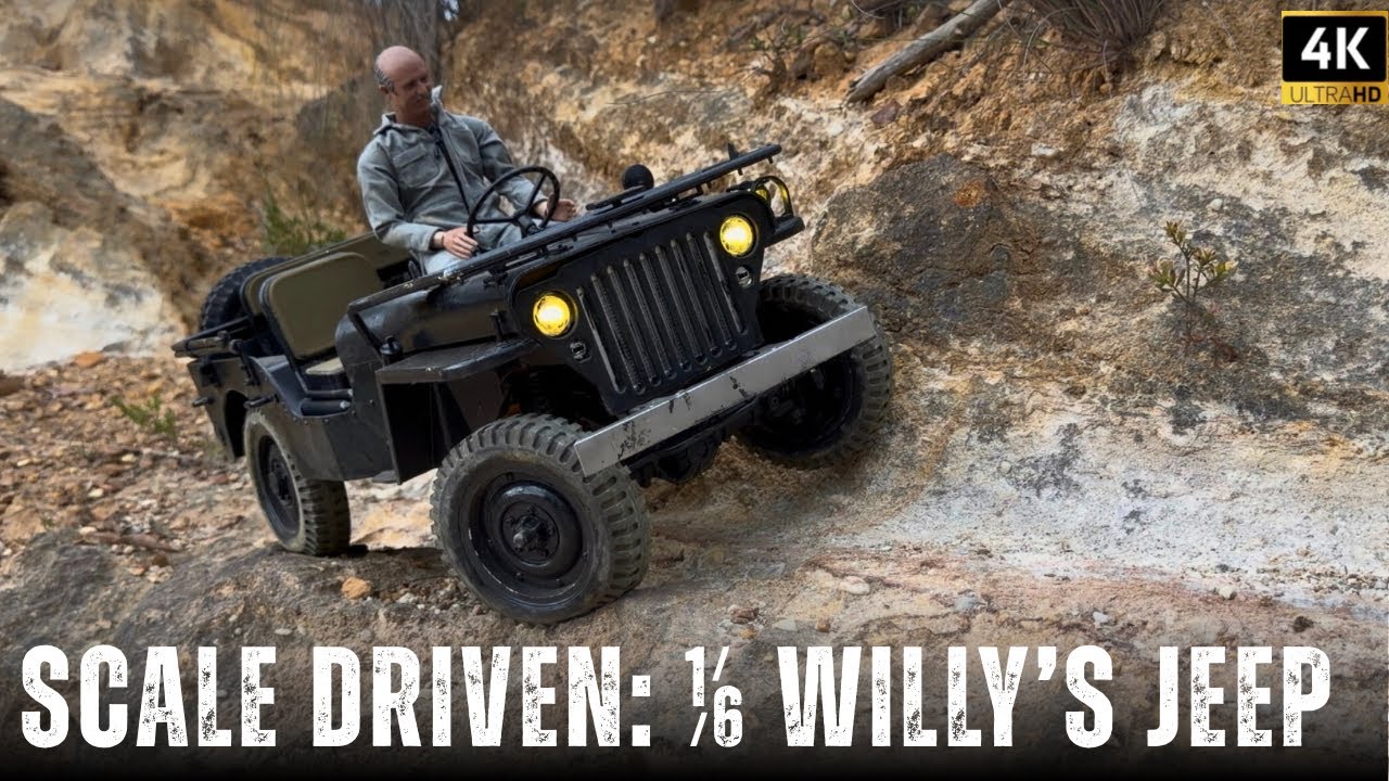 FMS Rochobby 1:6 Scale Willys Jeep MB Scaler “SCALE RUN” in 4K 
