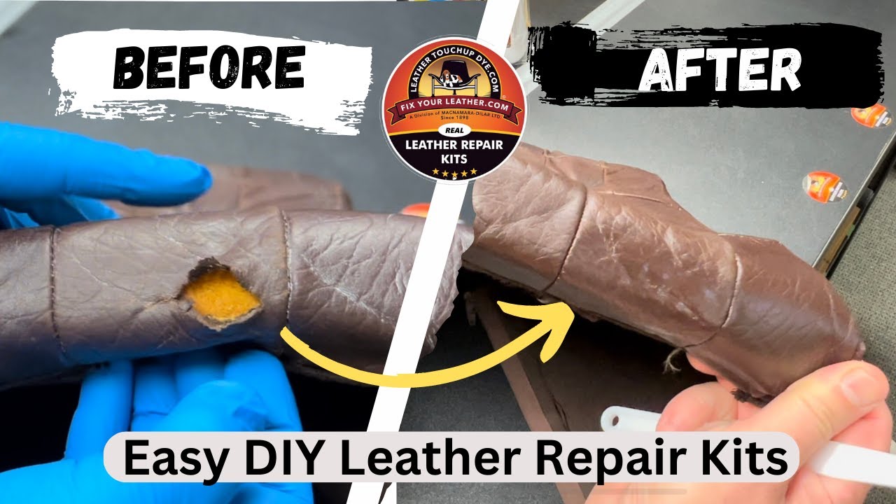 DIY Leather Glue Repair Kit for Ripped & Torn Leathers. No Mess Repair