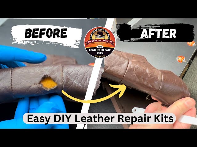 Easy DIY Leather Repair Kits - Clean, repair tear, touchup and
