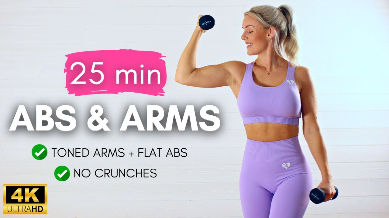 25 MIN ABS AND ARMS WORKOUT Upper Body Workout At Home With
