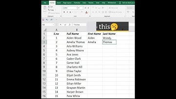 Separate First name and Last name using this excel shortcut