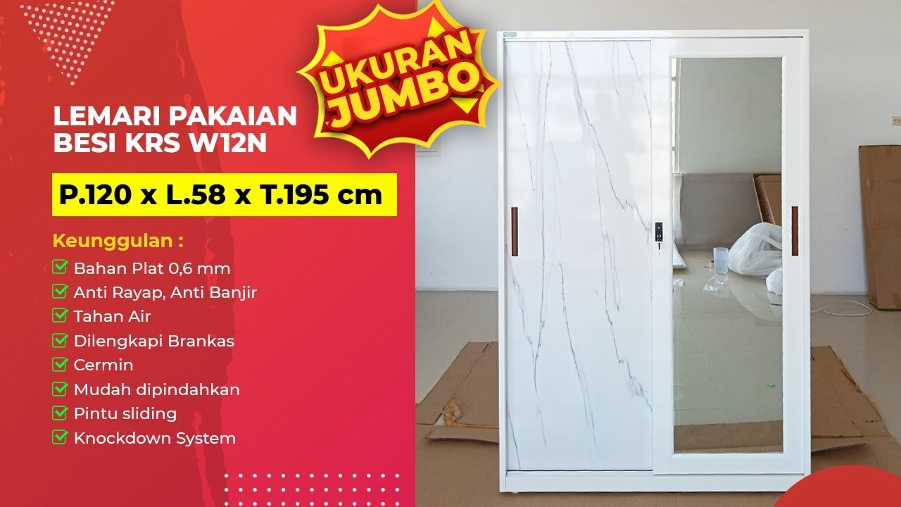 TUTORIAL PEMASANGAN LEMARI PAKAIAN BESI W12N - KARSINDO PERABOT